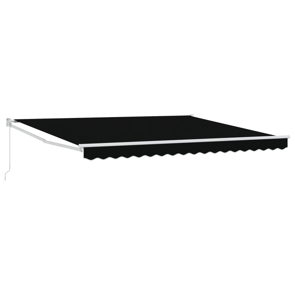 Marchiză retractabilă manuală Negru 400x300 cm, Material de schimb pentru marchiză pentru cadru 4x3 m Negru - 1 | YEO