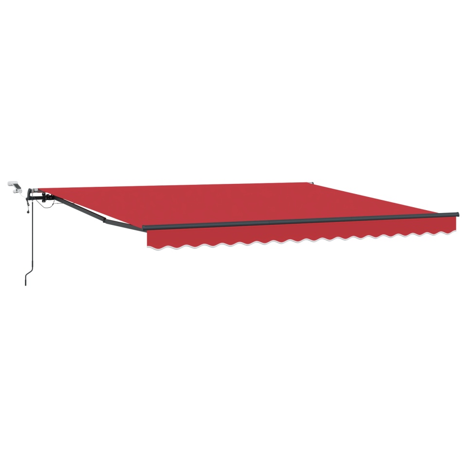Marciză retractabilă automată cu LED roșie 400x300 cm, ViaXL Material de înlocuire pentru marciză de 4x3 m roșie - 1 | YEO