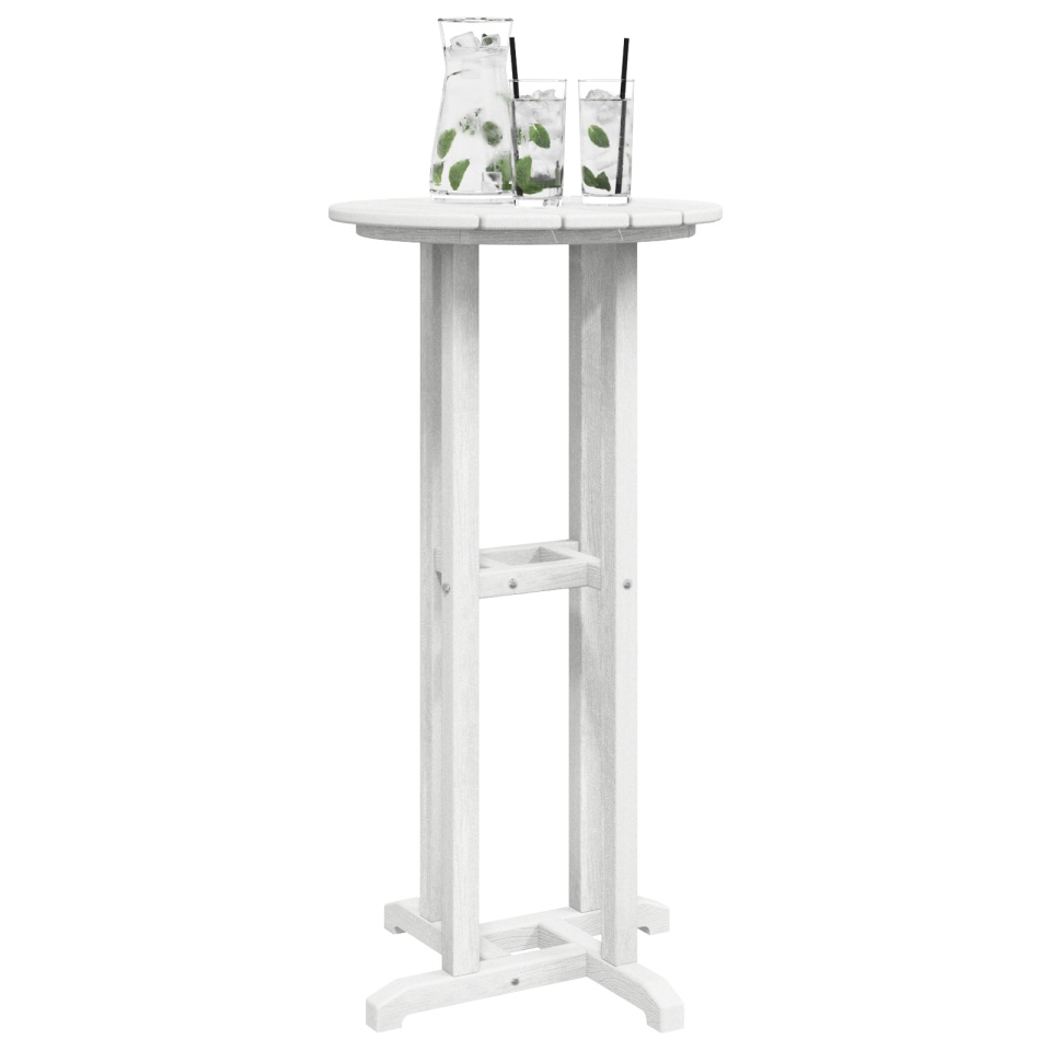 Masă Bar Alb 55x55x107 cm HDPE - 2 | YEO