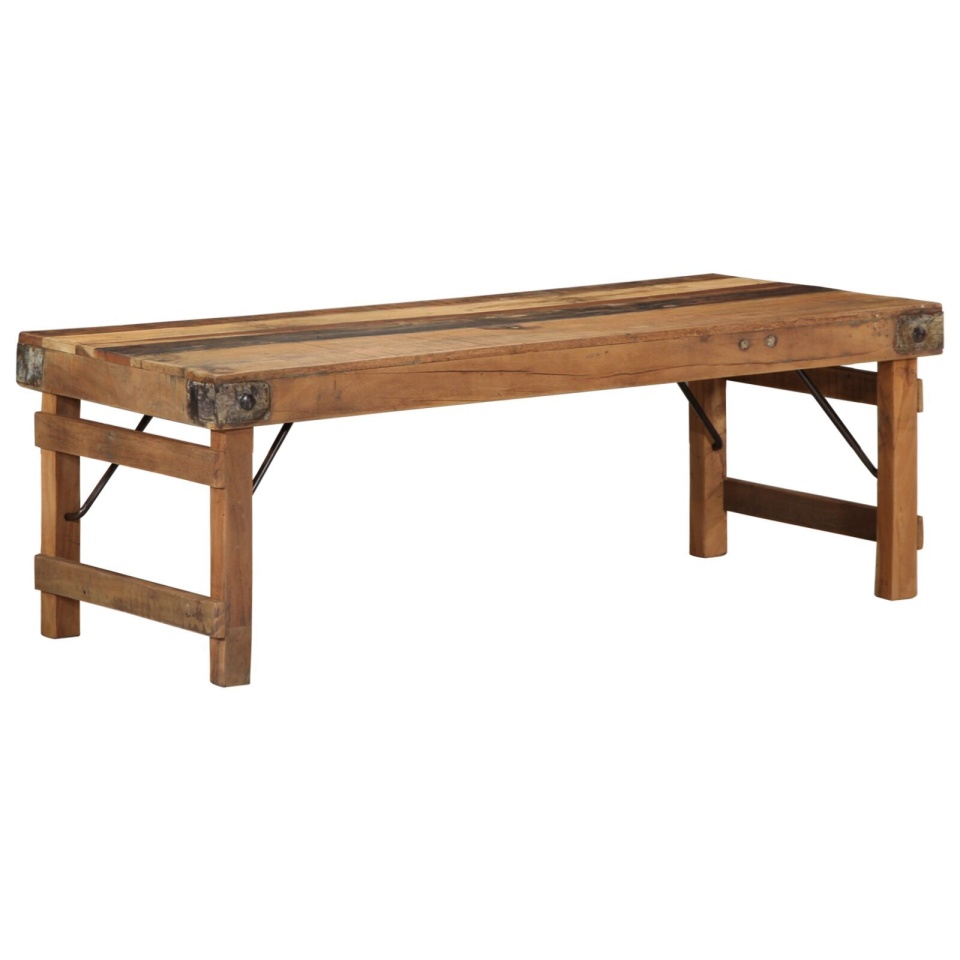 Masă de cafea 110x55x40 cm din lemn masiv recuperat - 1 | YEO