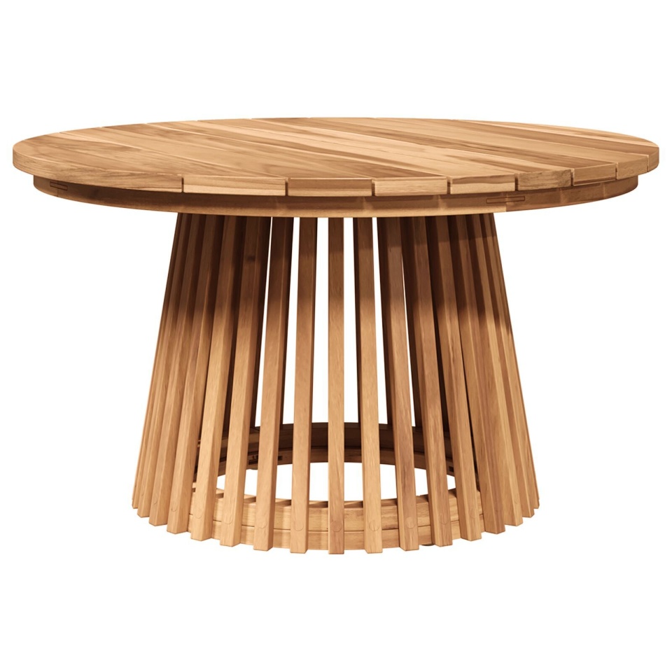 Masă de cafea pentru grădină Ø70x40 cm din lemn solid de tec - 1 | YEO