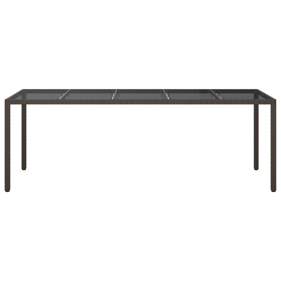 Masă de dining pentru grădină Maro 250x100x75 cm Poliratan - 2 | YEO