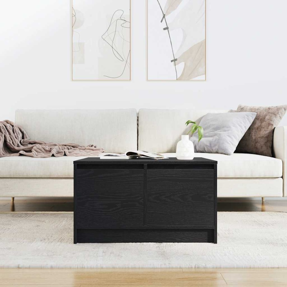 Masuta de cafea cu sertare Stejar negru 70,5x70x40 cm - 2 | YEO