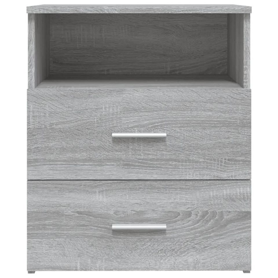 Noptiere, 2 buc., gri sonoma, 50x32x60 cm - 4 | YEO
