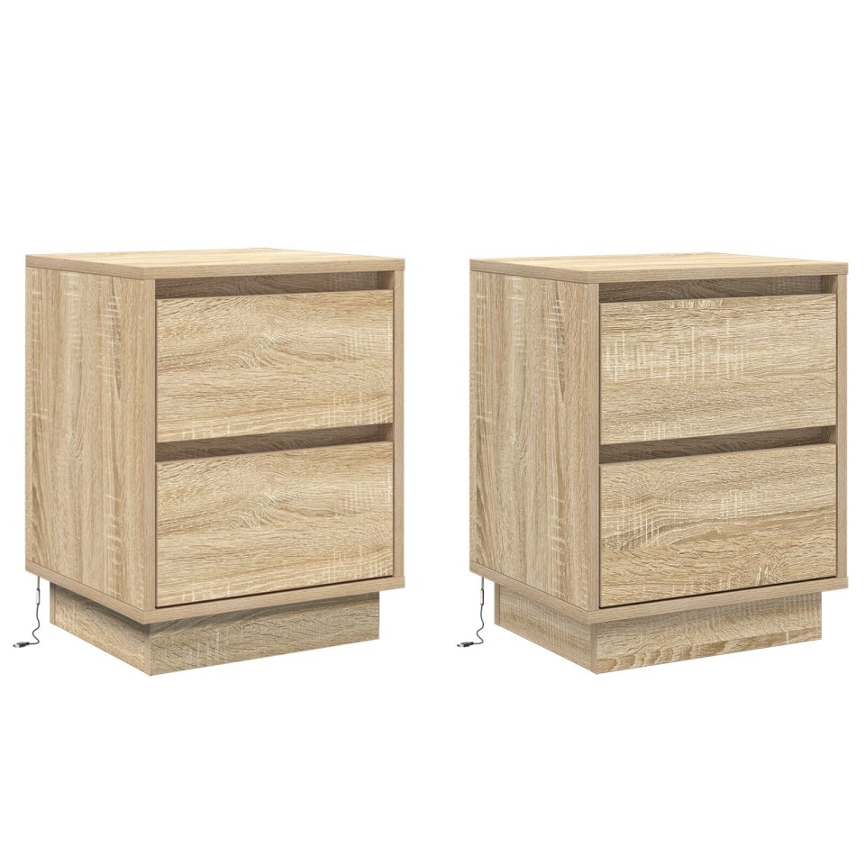 Noptierile cu LED 2 pcs Sonoma Oak 39x34.5x50 cm - 1 | YEO