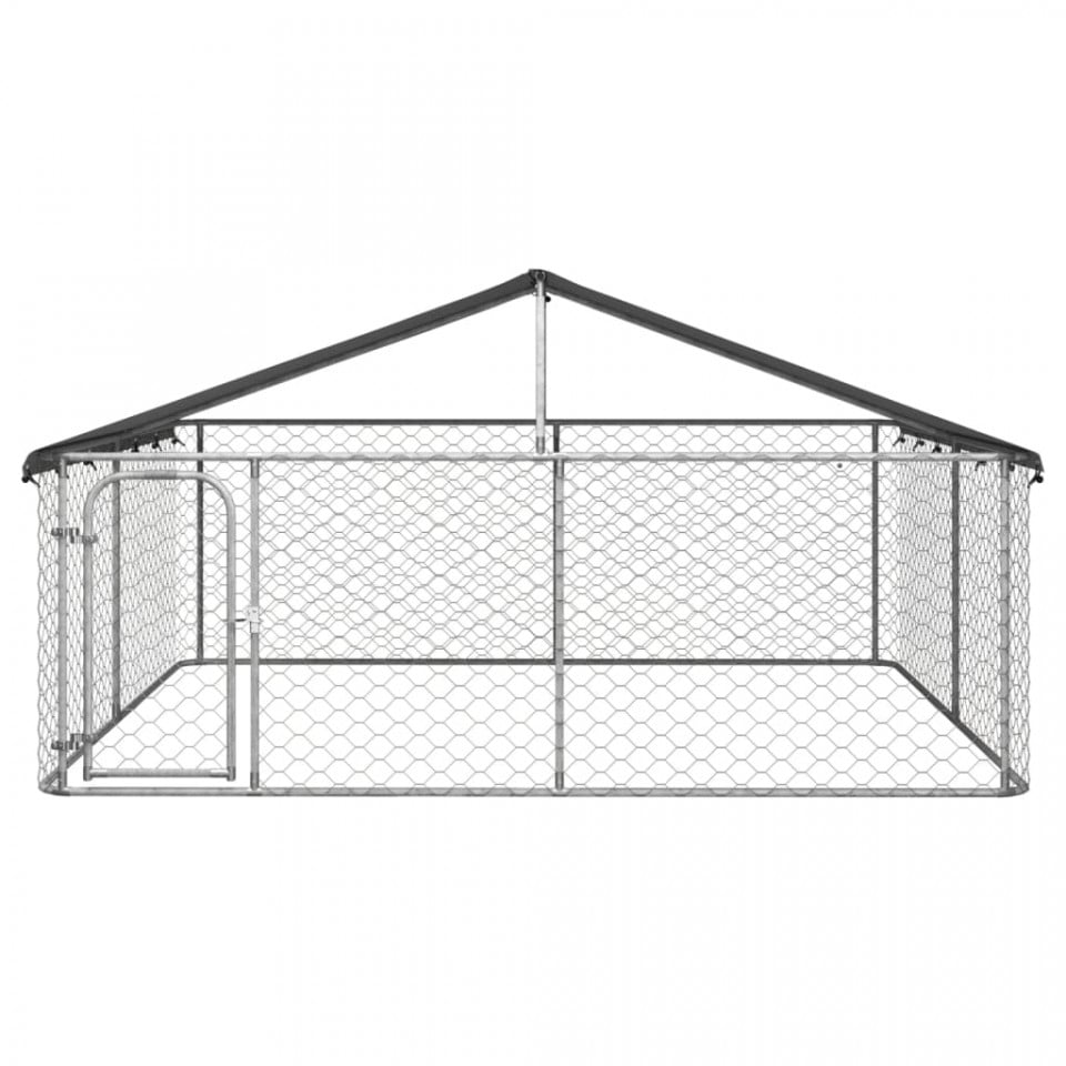 Padoc pentru câini de exterior, cu acoperiș, 300x300x150 cm - 1 | YEO