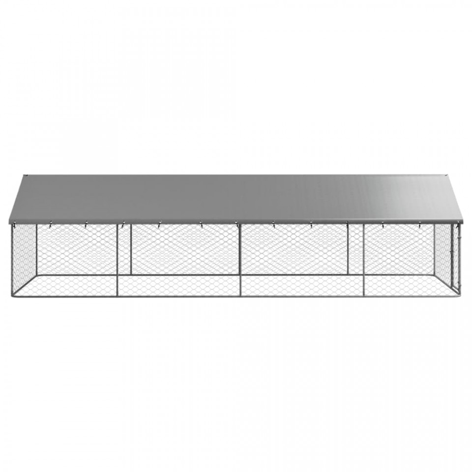 Padoc pentru câini de exterior, cu acoperiș, 600x200x150 cm - 2 | YEO