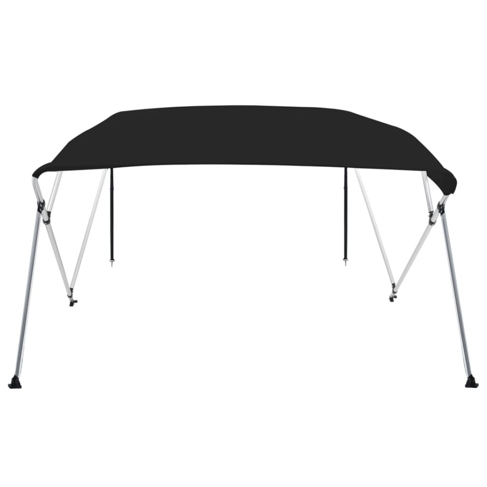 Parasolar barcă Bimini cu 4 arcuri, negru, 243x180x137 cm - 2 | YEO