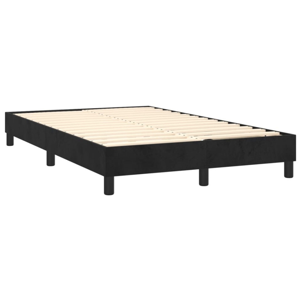 Pat box spring cu saltea, negru, 120x200 cm, catifea - 3 | YEO