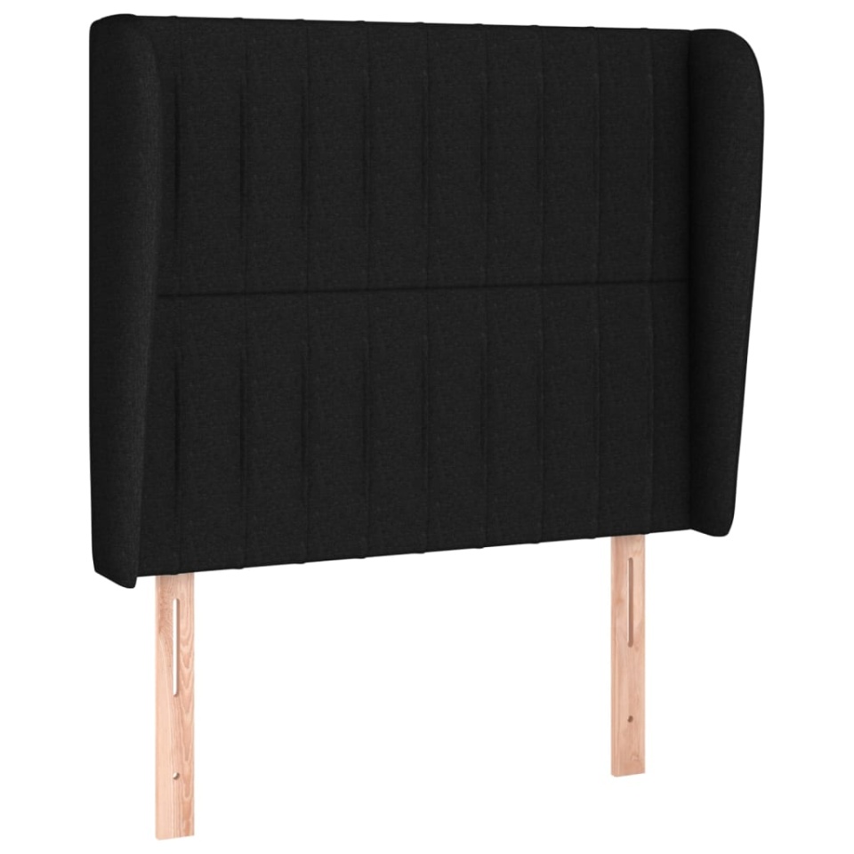 Pat box spring cu saltea, negru, 90x200 cm, textil - 4 | YEO