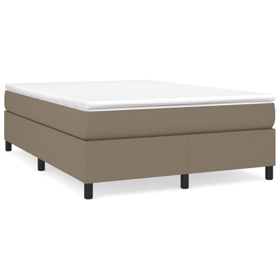 Pat continental cu saltea gri taupe 140x200 cm material textil - 1 | YEO
