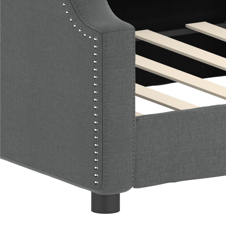 Pat de zi, gri închis, 90x200 cm, material textil - 4 | YEO