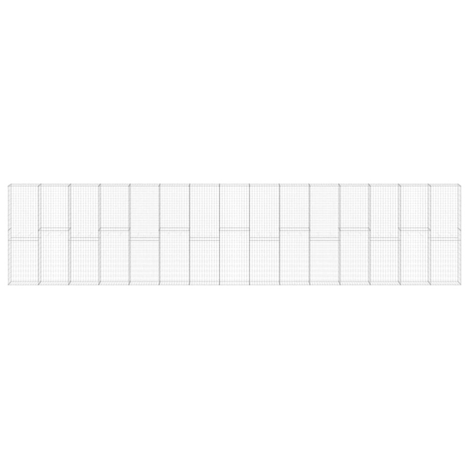 Perete gabion cu capace, 900 x 30 x 200 cm, oțel galvanizat - 3 | YEO