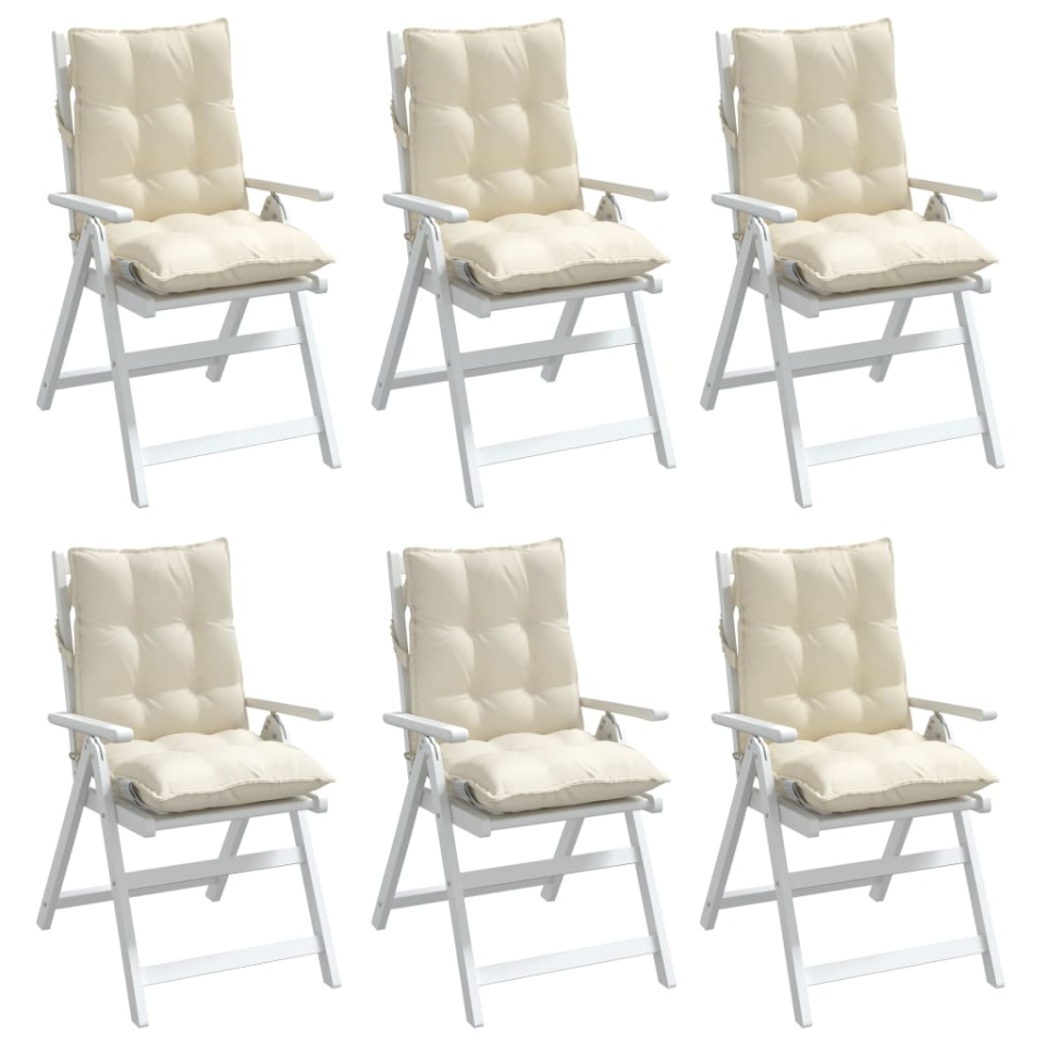 Perne scaun cu spătar mic, 6 buc., crem, textil oxford - 3 | YEO