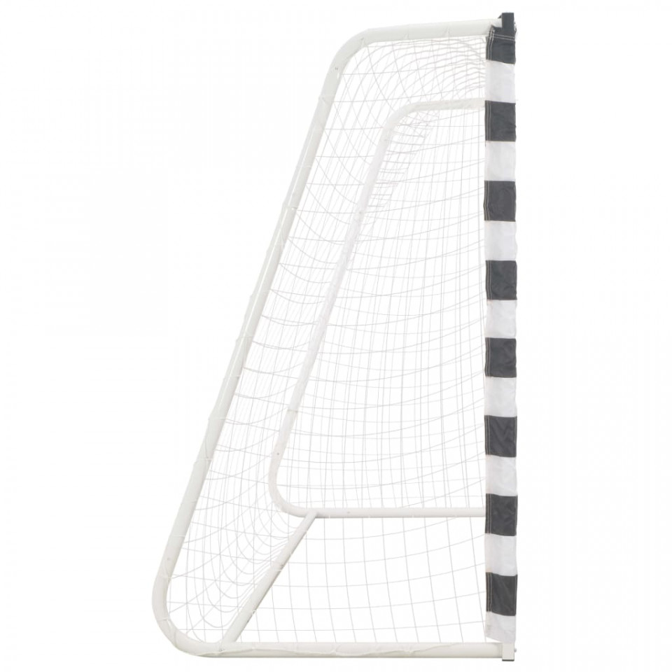 Poartă de fotbal, negru și alb, 300 x 160 x 90 cm, metal - 2 | YEO