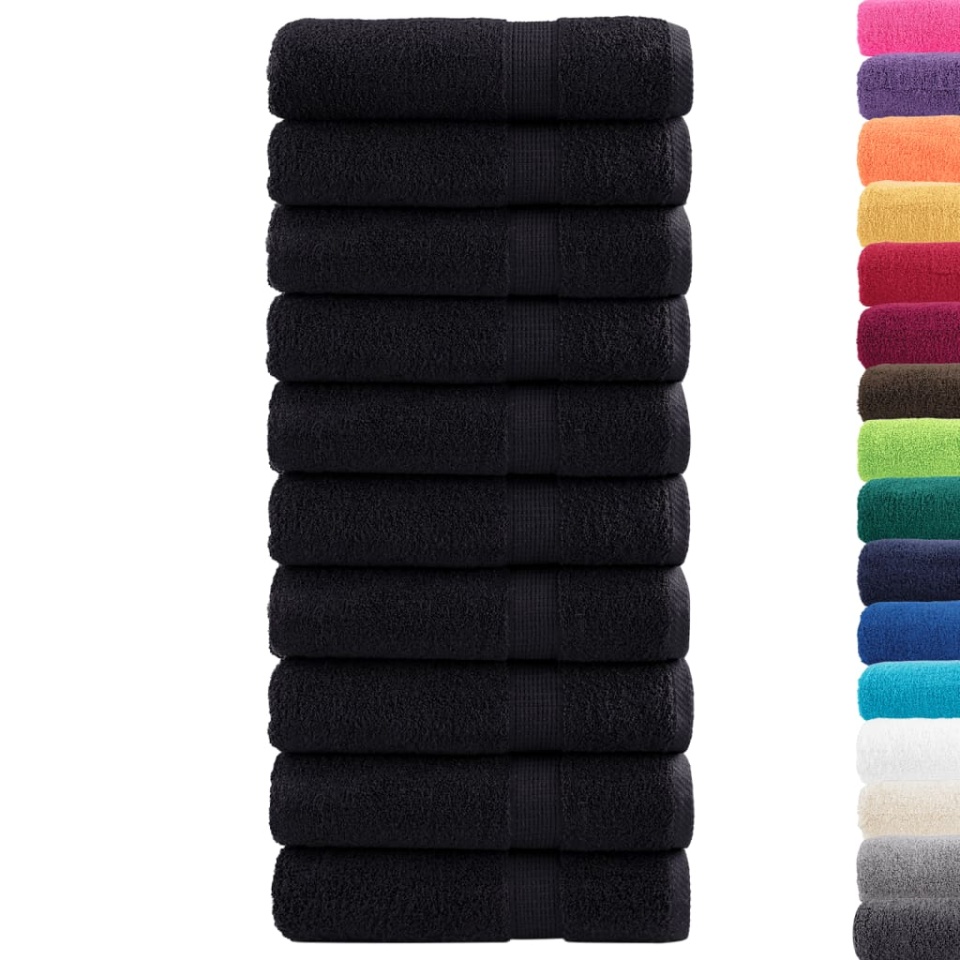 Prosoape de duș premium SOLUND 10 buc. negru 70x140 cm 600 gsm - 1 | YEO