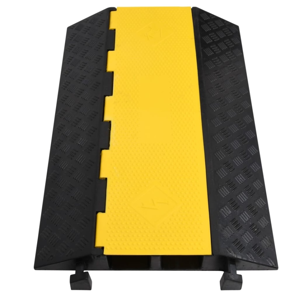 Rampă de protecție cabluri, 2 canale, 90 cm, cauciuc - 1 | YEO