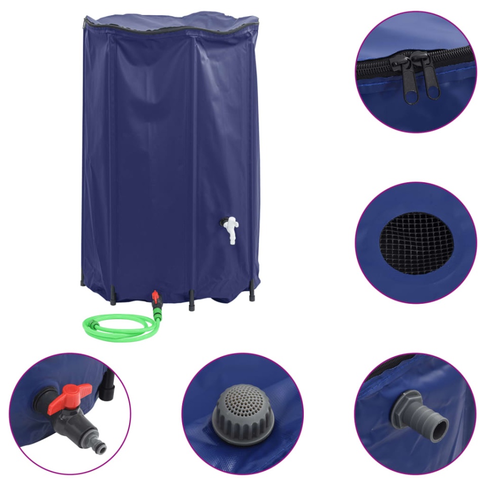 Rezervor de apă cu robinet, pliabil, 1000 L, PVC - 1 | YEO