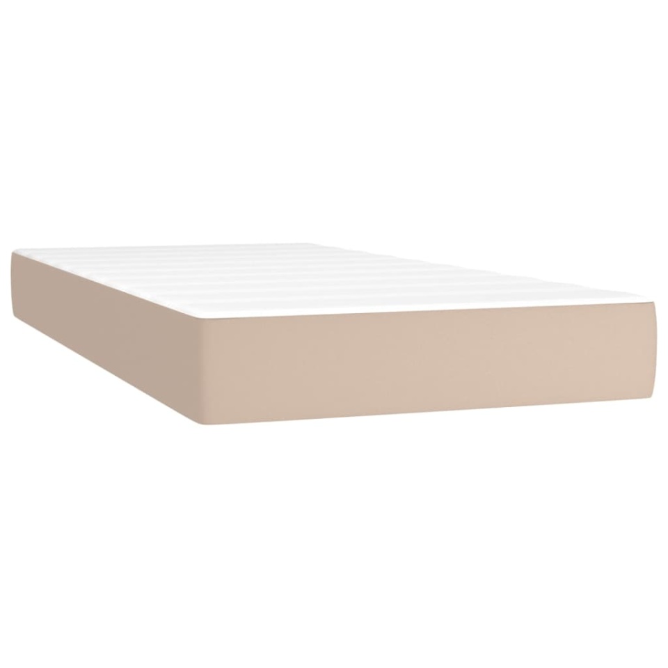 Saltea de pat cu arcuri, cappuccino, 100x200x20 cm, piele eco - 1 | YEO