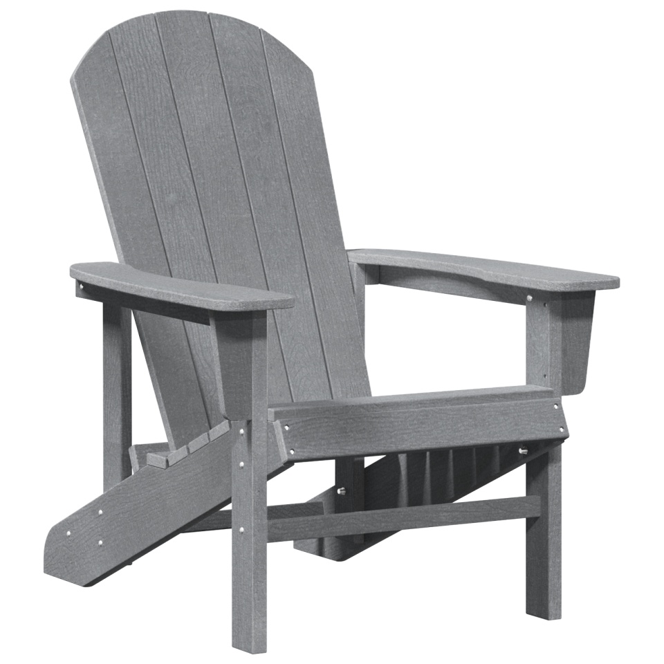 Scaun Adirondack gri deschis 74x82x91 cm HDPE - 1 | YEO