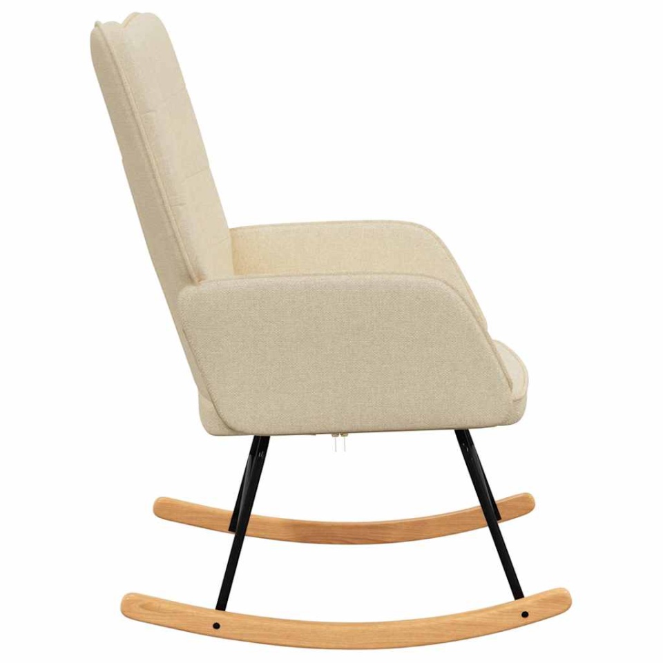 Scaun balansoar, crem, material textil - 3 | YEO