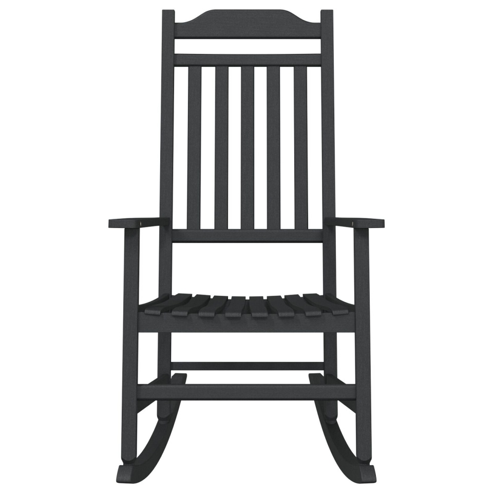 scaun balansoar pentru grădină Negru 65x84x114 cm HDPE - 3 | YEO