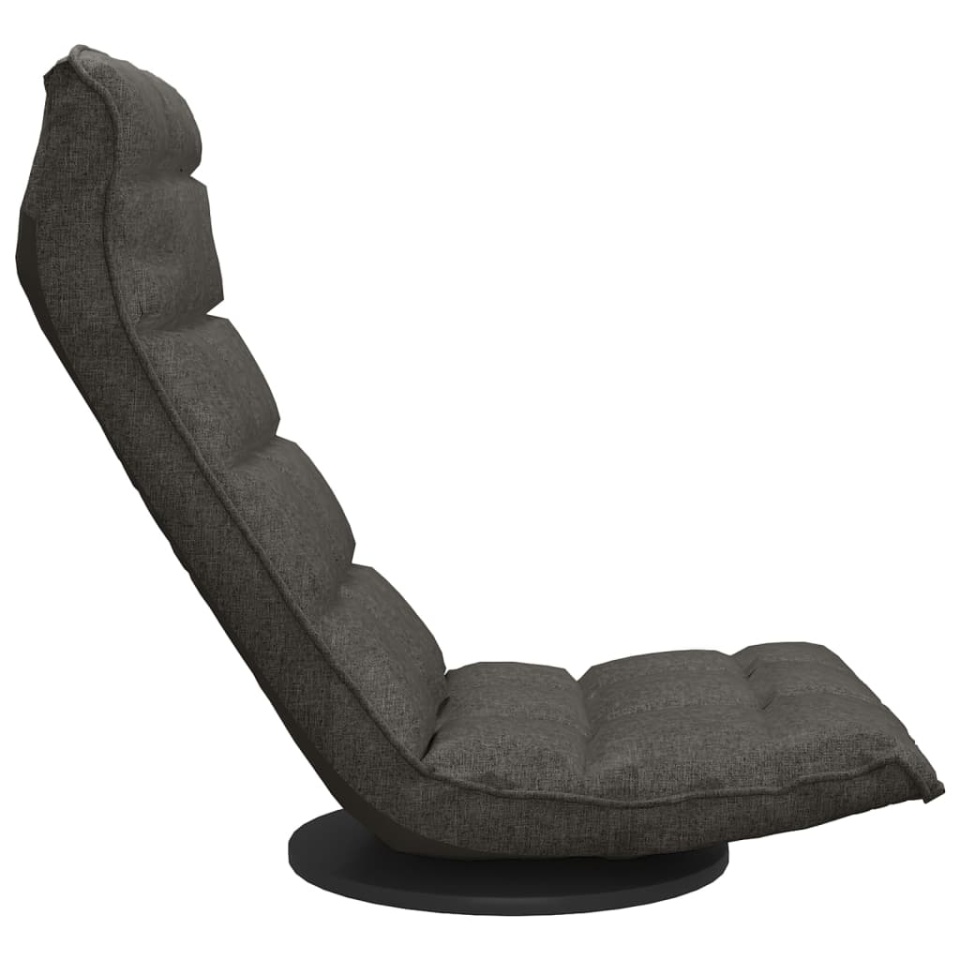 Scaun de podea pivotant, gri închis, material textil - 3 | YEO
