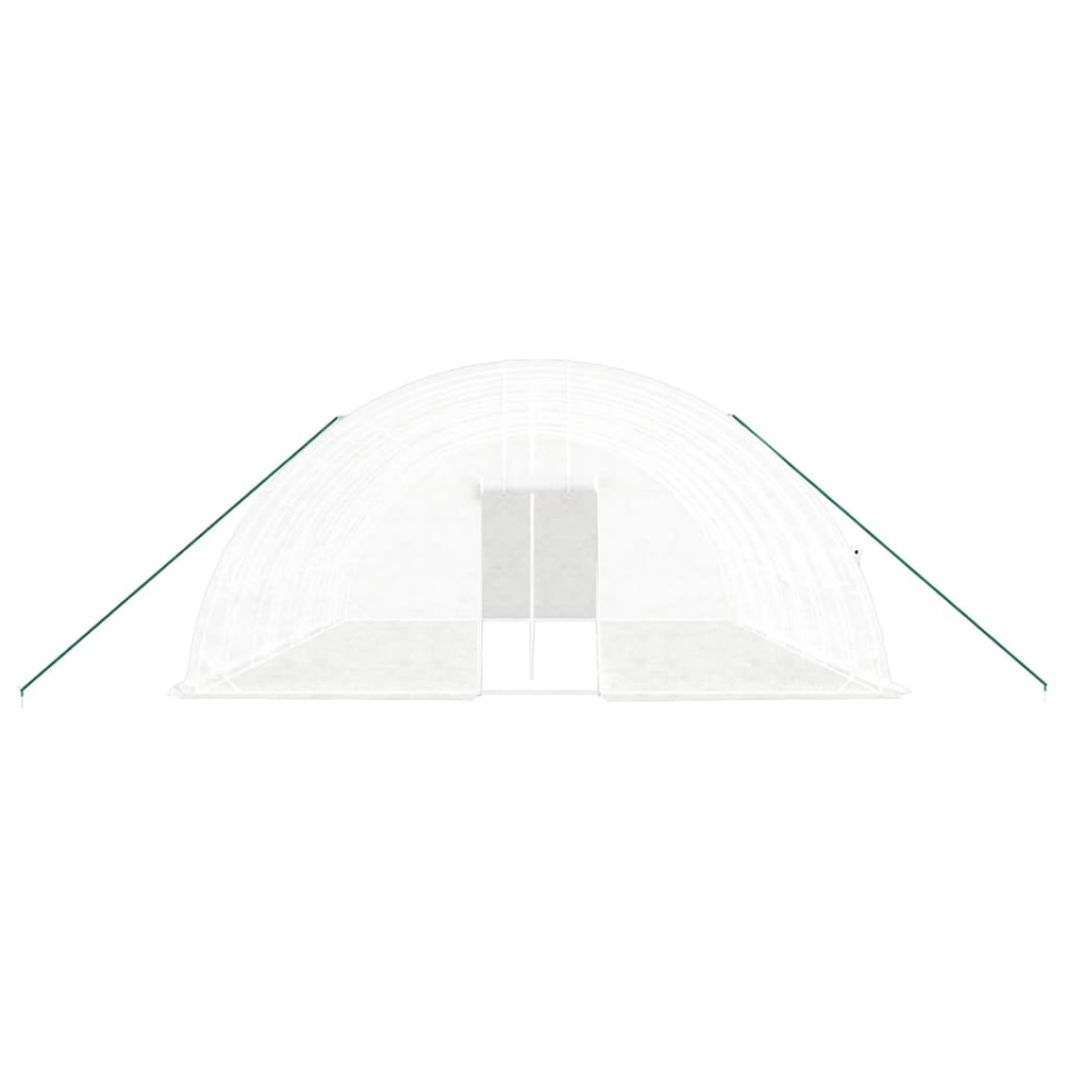 Seră cu cadru din oțel, alb, 48 m², 8x6x2,85 m - 3 | YEO