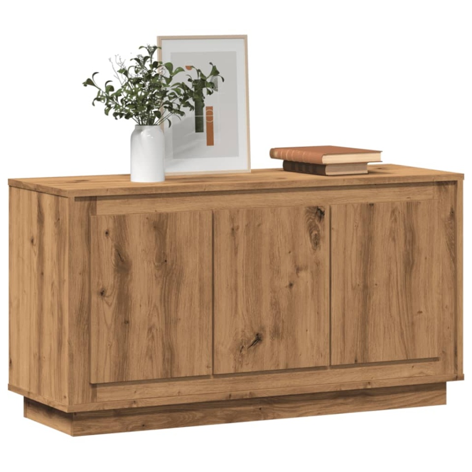 Servantă, stejar artizanal, 102x35x55 cm, lemn prelucrat - 2 | YEO