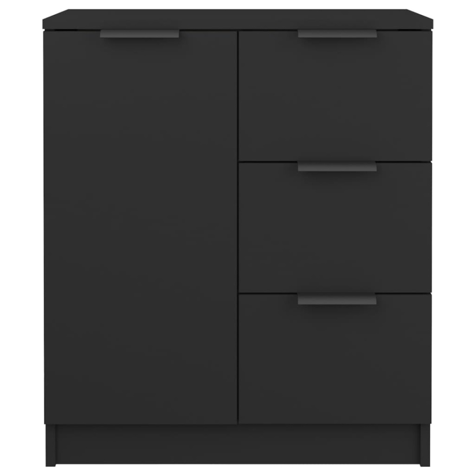 Servante, 2 buc., negru, 60x30x70 cm, lemn compozit - 4 | YEO