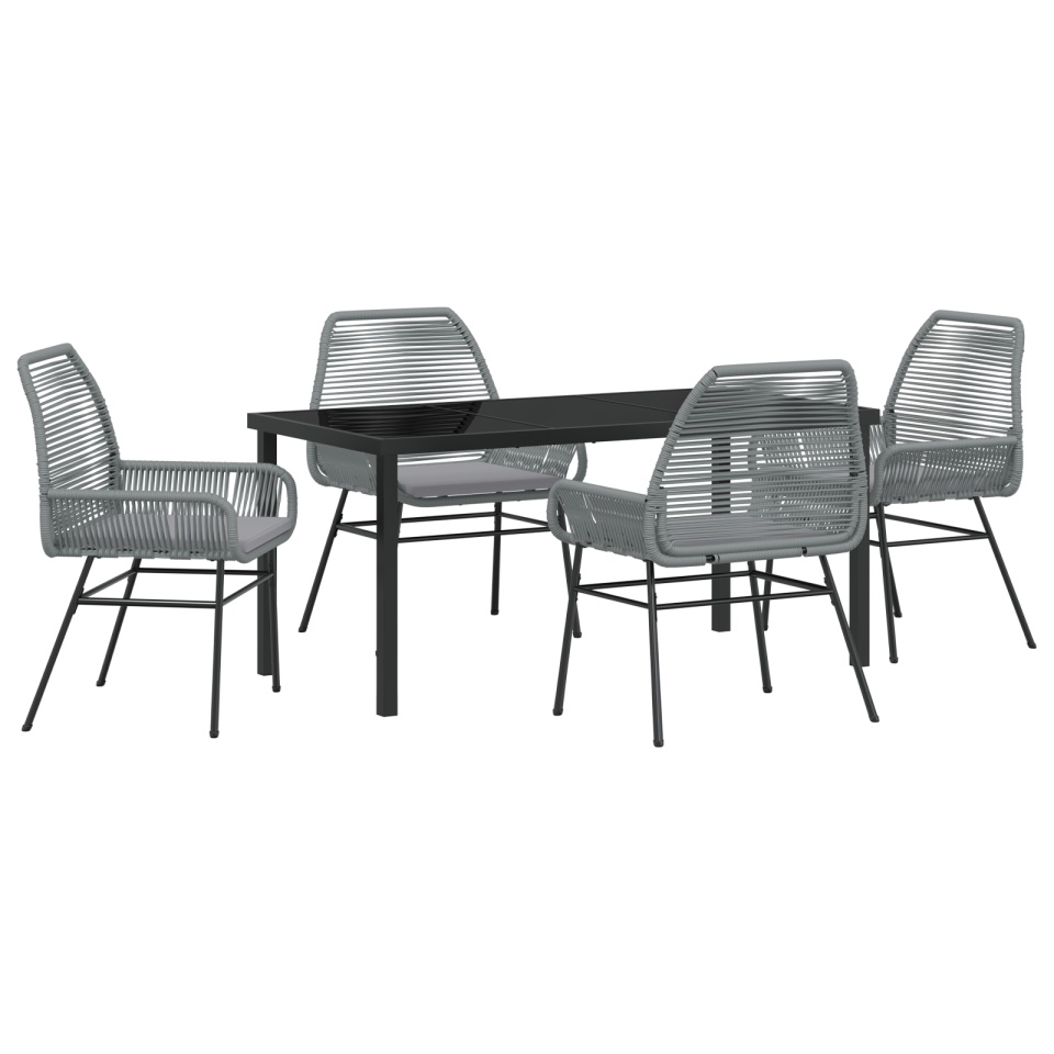 Set de 5 Mobilier de Grădină cu Perne Gri Ratan Sintetic - 1 | YEO