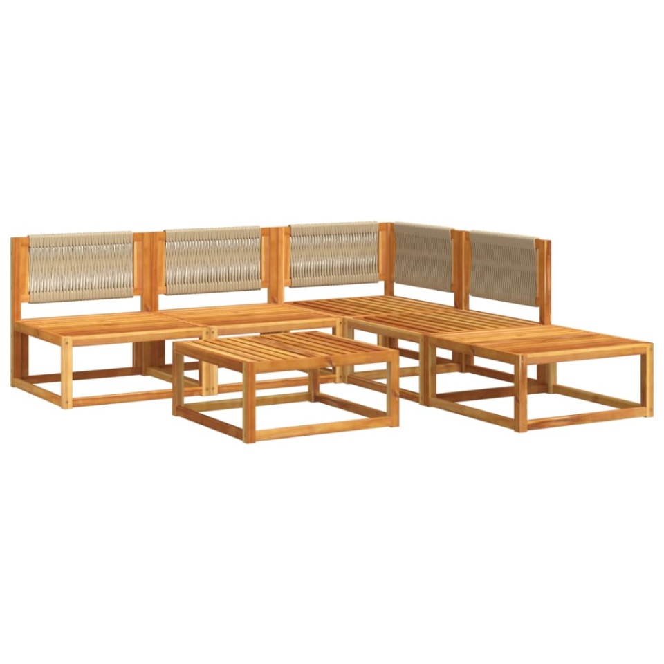 Set de canapele grădină cu perne, 6 piese, lemn masiv acacia - 2 | YEO