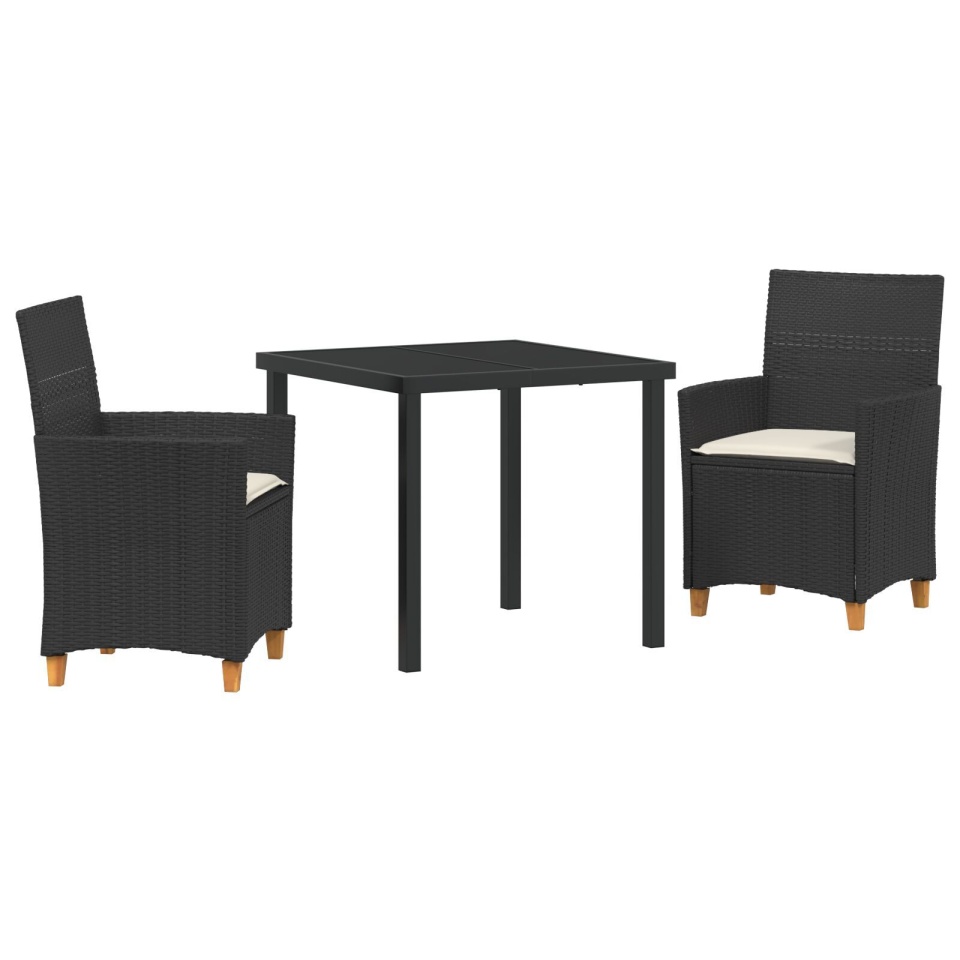 Set de Dining de Grădină Complet cu Perne Bej Ratan Poliesteric - 1 | YEO