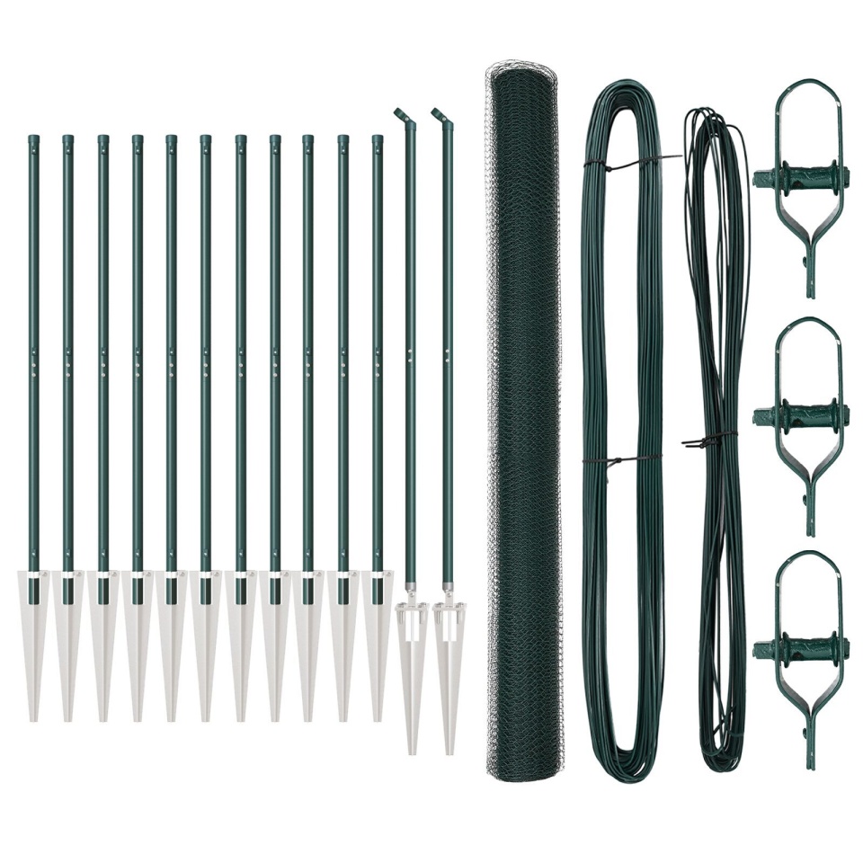 Set de Garduri Set de 2 Verde Metal 25 x 1.5 m Rezistent - 1 | YEO