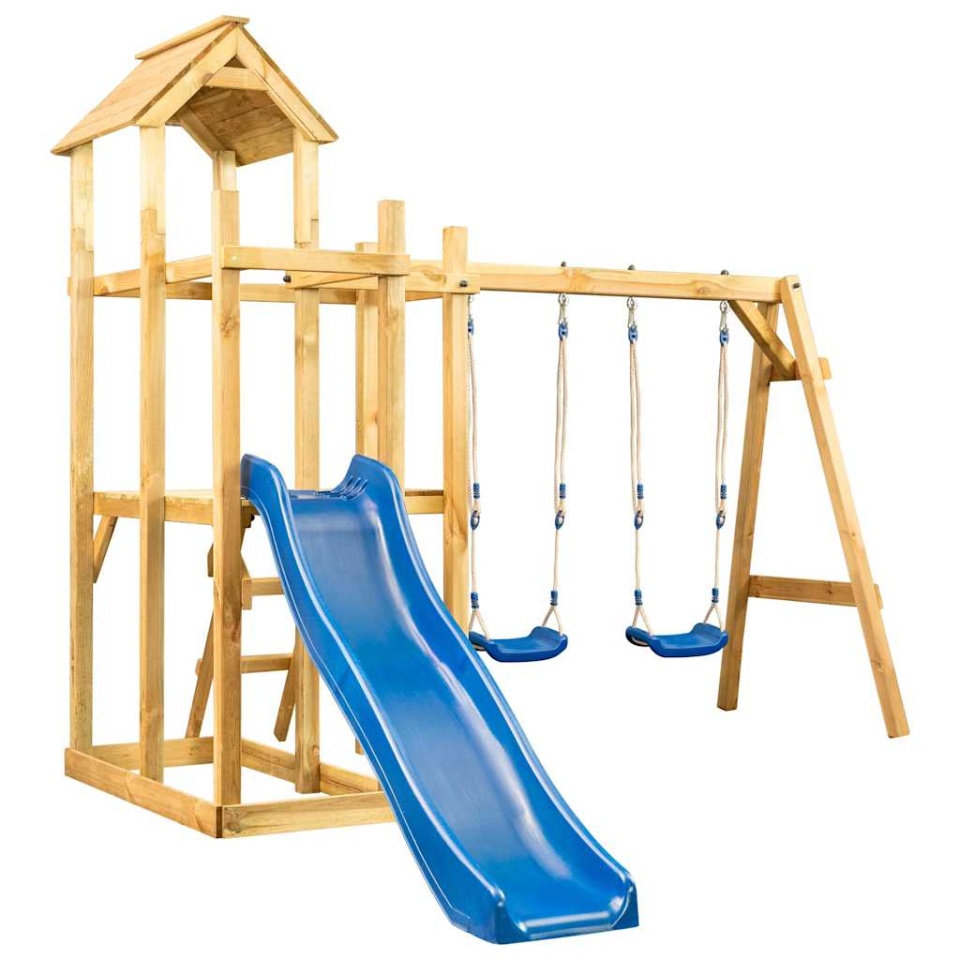 Set de joacă de exterior, 285x305x226,5 cm, lemn pin impregnat - 1 | YEO