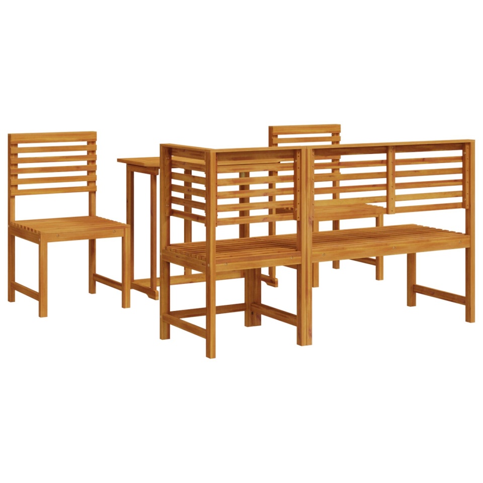 Set de masă pentru curte, 5 piese, din lemn masiv de acacia - 1 | YEO