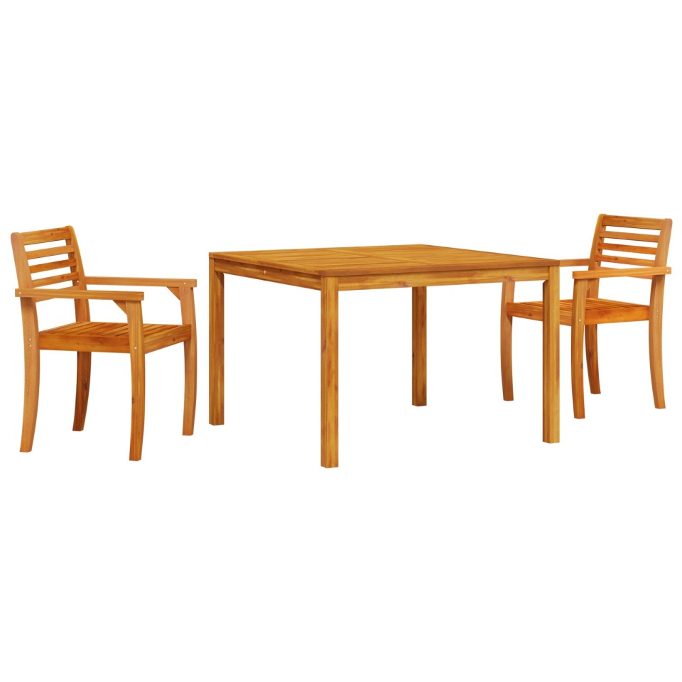 Set de masă pentru grădină din 3 piese din lemn masiv de acacia - 1 | YEO