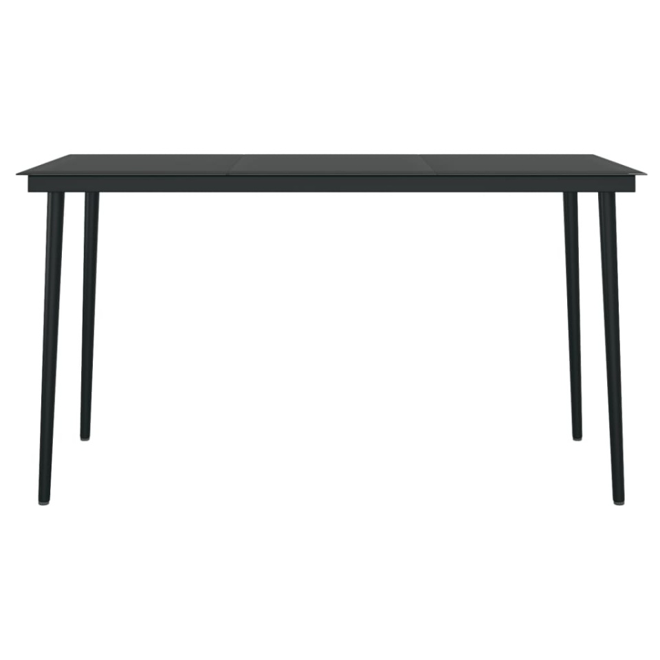 Set de servit masa pentru grădină, 7 piese, negru - 3 | YEO