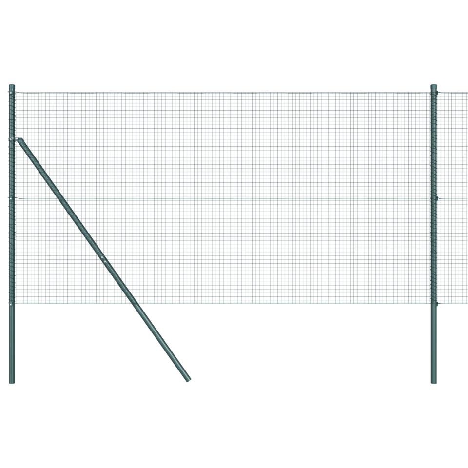 Set de Stâlpi pentru Gard Set de 2 Verde Oțel vopsit electrostatic - 1 | YEO