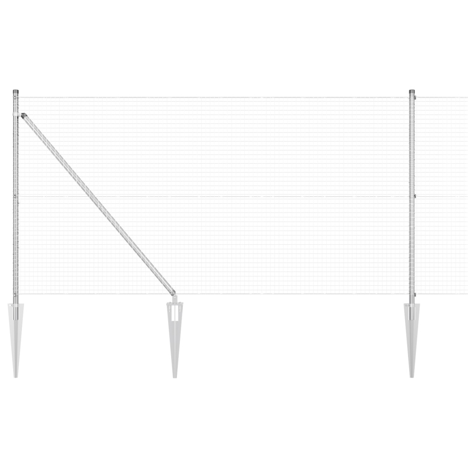 Set de Stâlpi Set de 2 Oțel Galvanizat 25 x 1 m Rezistent - 1 | YEO