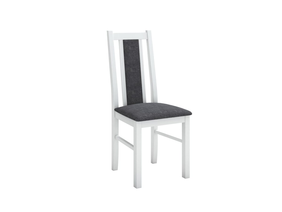 Set masa extensibila jork 250-300x100 cm, lemn masiv alb, cu 12 scaune tapitate stofa gri, s-38 B24B - 3 | YEO