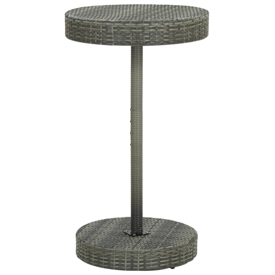 Set mobilier bar de grădină, cu perne, 3 piese, gri, poliratan - 2 | YEO