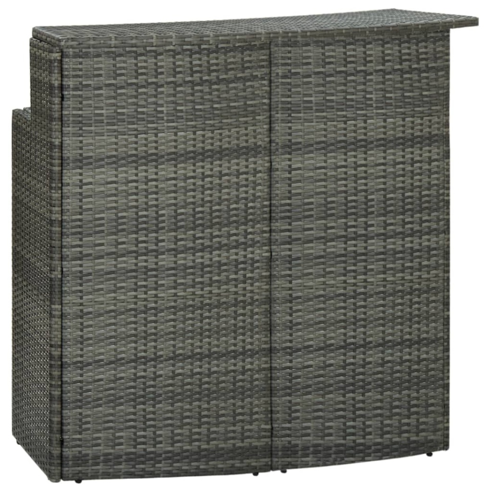 Set mobilier bar de grădină cu perne, 5 piese, gri - 4 | YEO