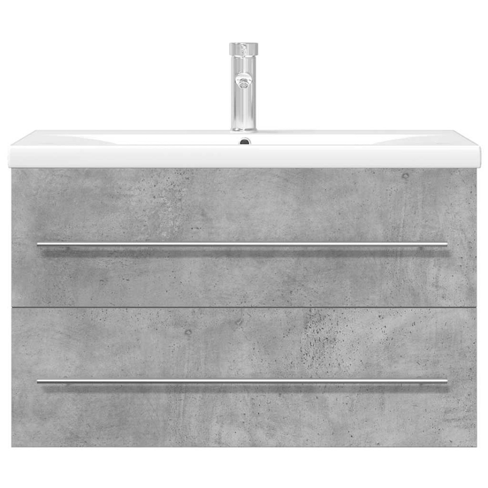 Set mobilier de baie, 2 piese, gri beton, lemn compozit - 3 | YEO
