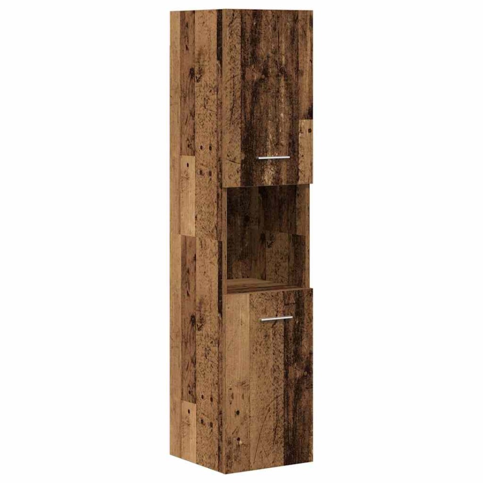 Set mobilier de baie, 4 piese, lemn vechi, lemn prelucrat - 3 | YEO