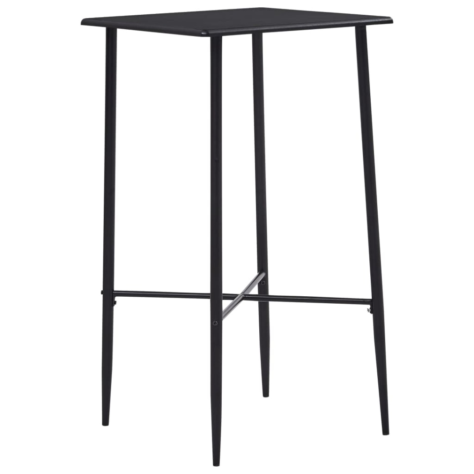 Set mobilier de bar, 5 piese, negru, plastic - 1 | YEO