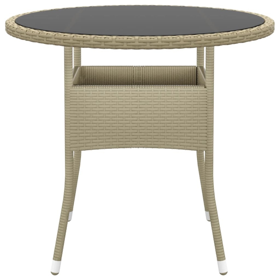 Set mobilier de grădină, 5 piese, bej, poliratan - 4 | YEO