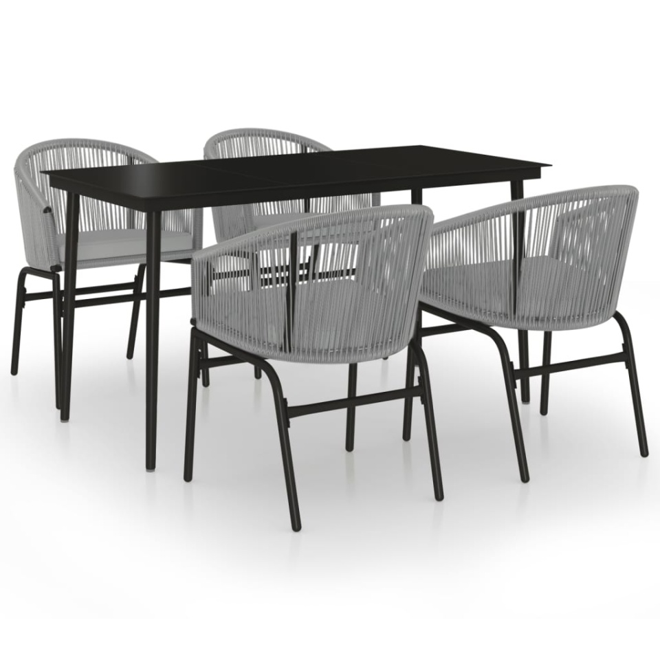 Set mobilier de grădină, 5 piese, gri - 1 | YEO