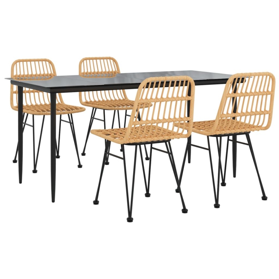 Set mobilier de grădină, 5 piese, poliratan - 2 | YEO