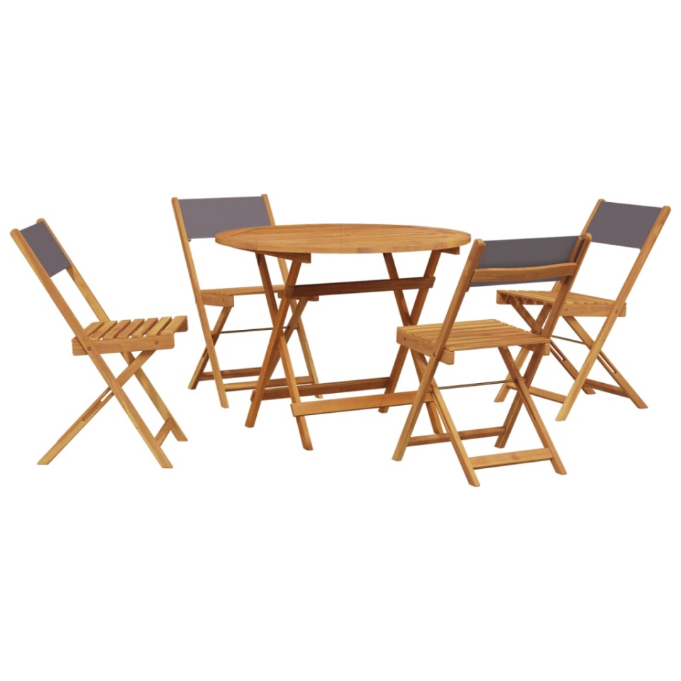 Set mobilier de grădină 5 piese textil antracit/lemn masiv - 1 | YEO